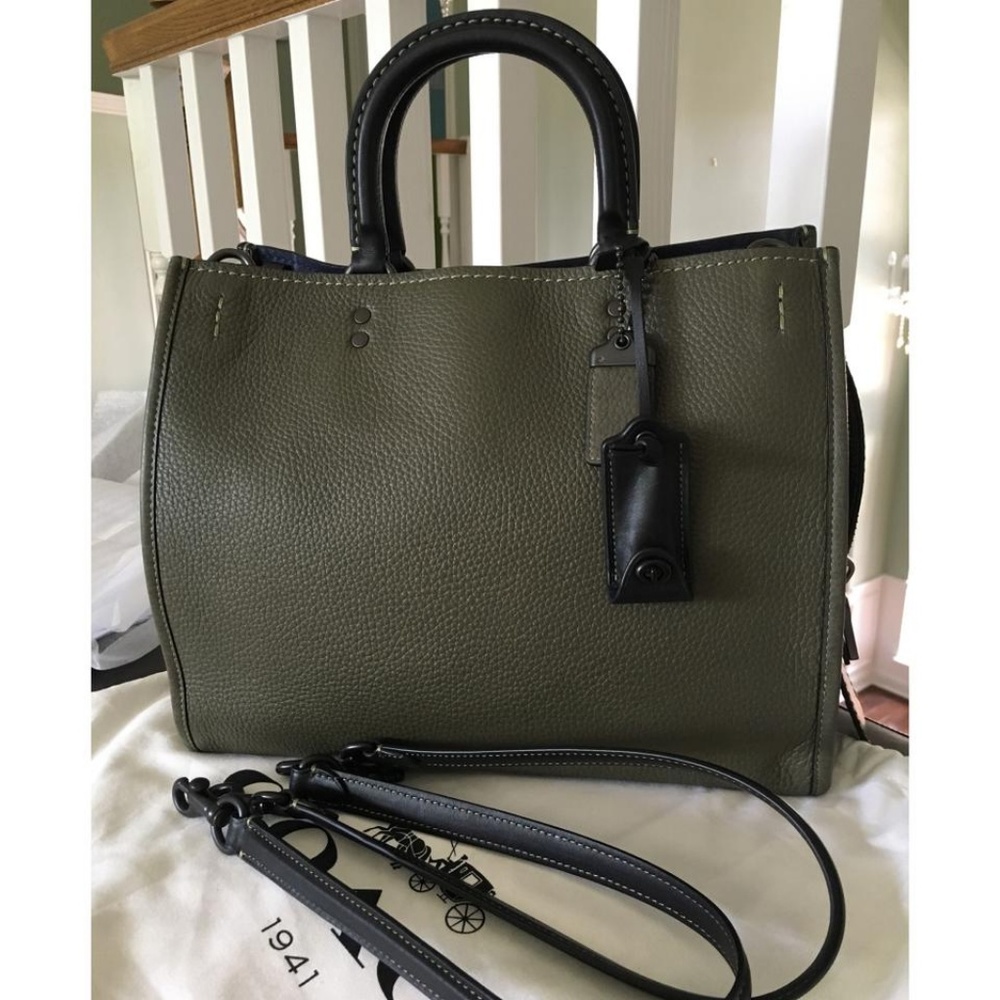 SOLD $700 _COACH Leather Rogue 30 Crossbody